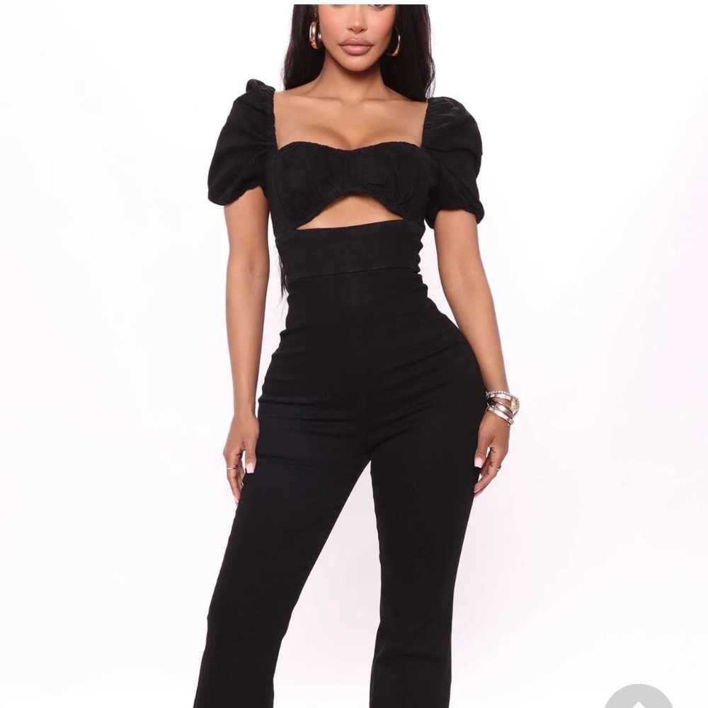 Denim Sweetie Jumpsuit - Black
